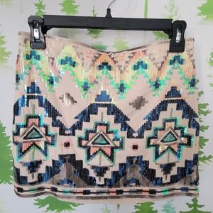 Express Sequin Mini Skirt.